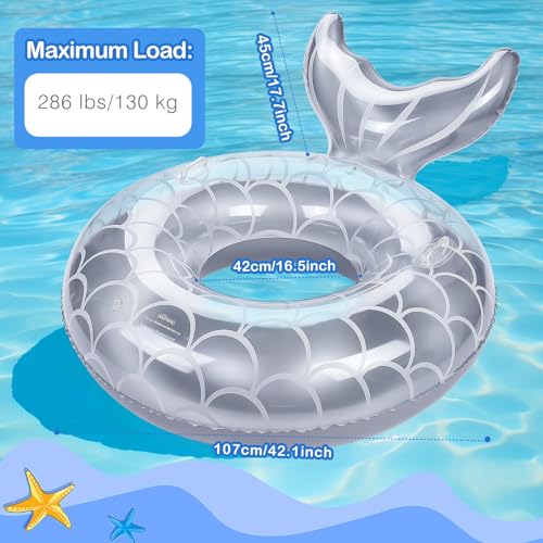 MoKo Pool Float Adult, Inflatable Swim Ring Tube Floaties with Handles - image 7