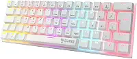 Teclado 60% Mecânico Gamer Switch Red Anti-Ghosting Função Macro + Software USB ABNT2 292x105mm Clanm (Snow Walker Branco)