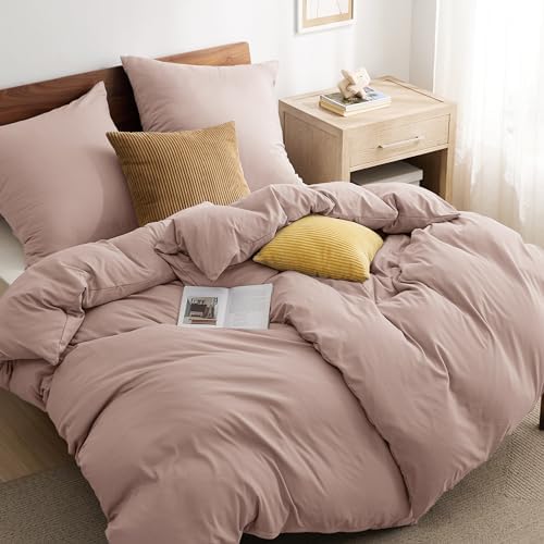 BEDSURE Pościel 135 x 200 cm, 2-częściowa, niebieska, 1 poszwa na kołdrę 135 x 200 cm + 1 poszewka na poduszkę 80 x 80 cm, Öko-Tex komplet pościeli z poliestru, mikrofibra z zamkiem błyskawicznym