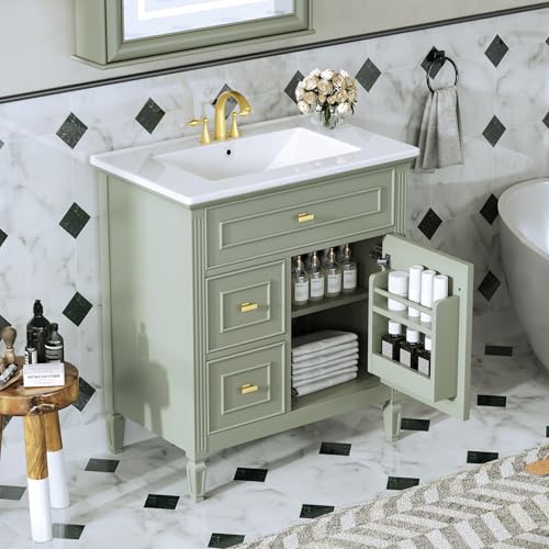 Merax 30" Green Bathroom Vanity