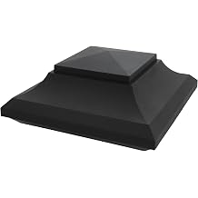 Nuvo Iron Fence Black Plastic Pyramid Post Cap/Adapter SPC23 for 5.5" x 5.5" posts