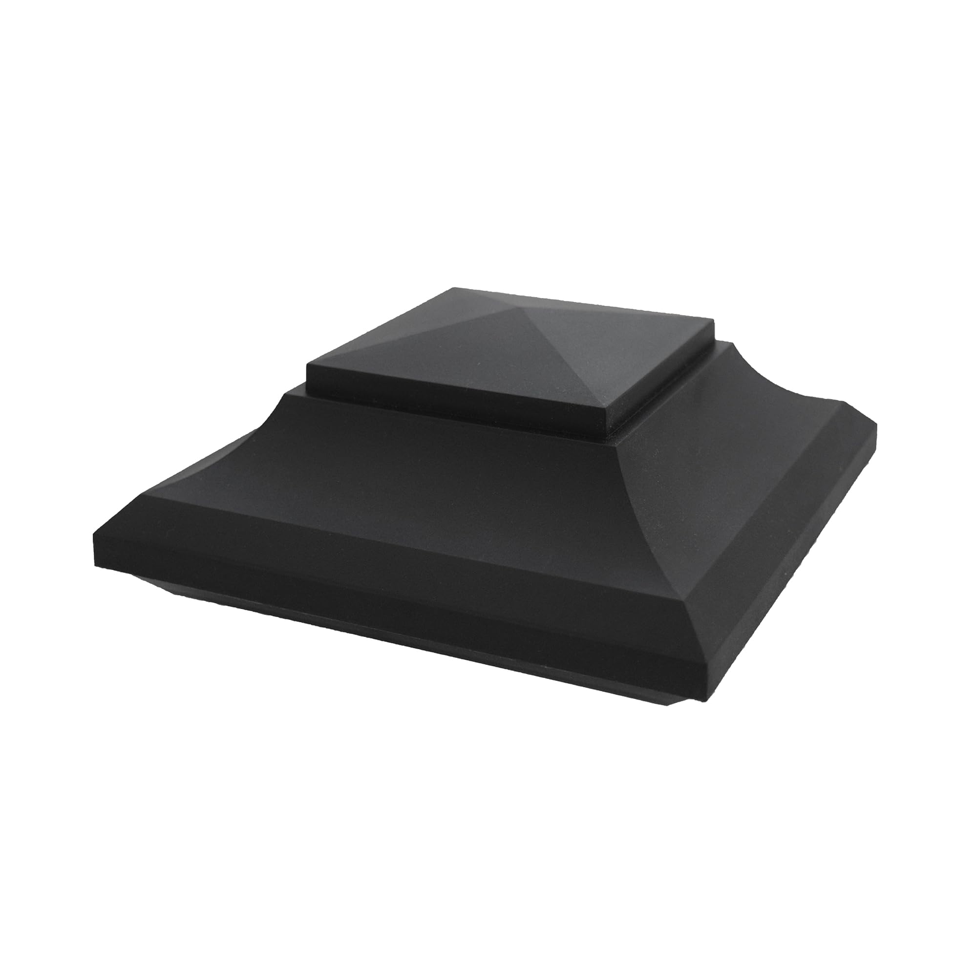 Nuvo Iron Nuvo Iron 5 1/2" x 5 1/2" Black Plastic Pyramid Post Adapter Caps