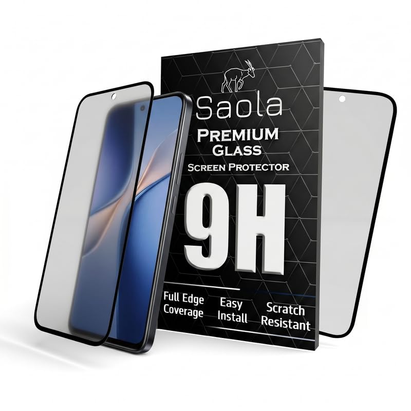 Image of Saola HD Matte Tempered Glass With 18H Hardness For Vivo T5 Pro (PACK OF 1) with Hassle-less Installation Kit. Full screen Coverage. 6.83 inch