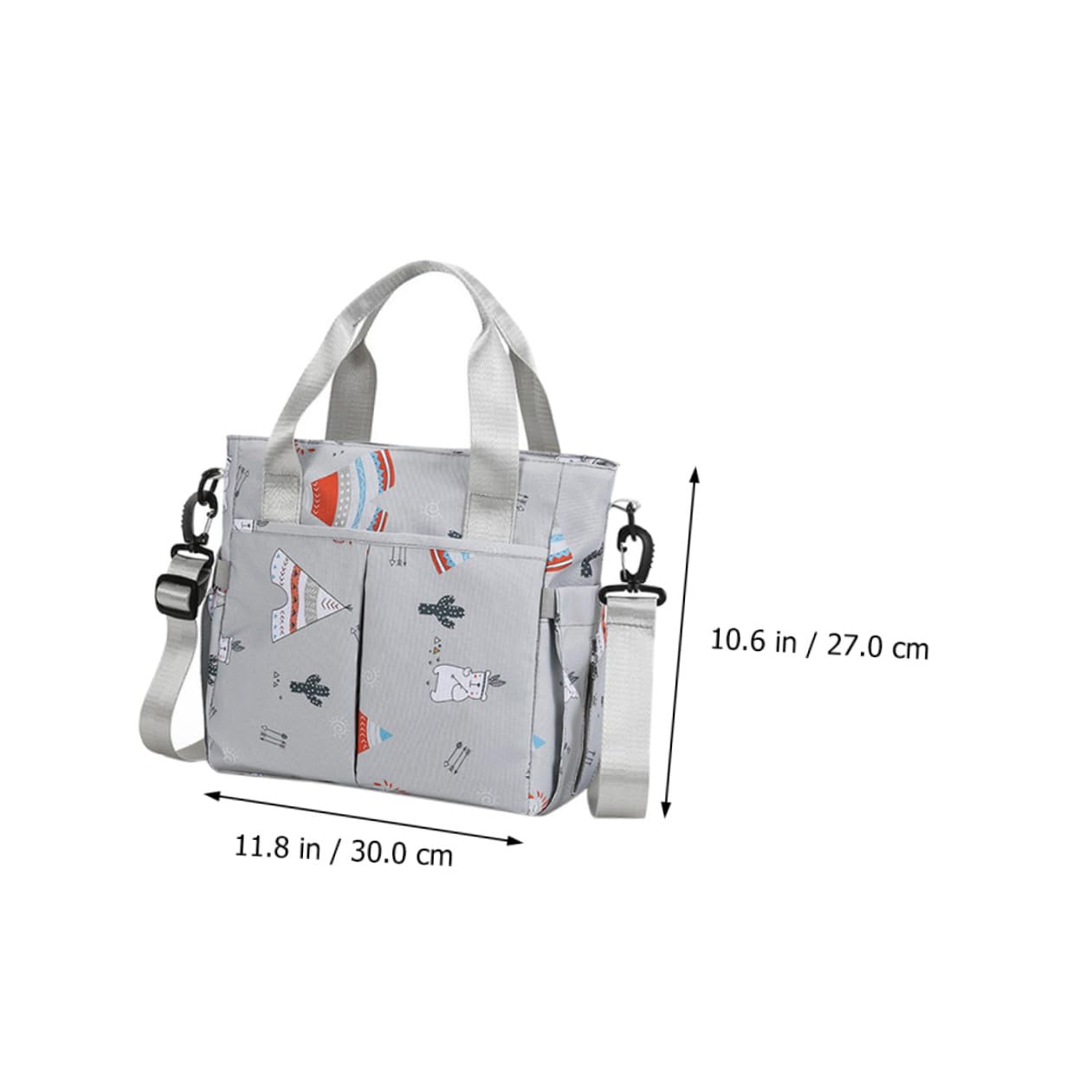 Garneck Bolsa para Pañales Grande Organizador y Correa Hombro, Bolsa de Guardería Multifuncional para Cochecito, Aislante para Biberones, Adecuado para Embarazadas y Cuidado del Ñiño