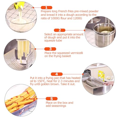 Presse-frites manuel pour pommes de terre avec pièces amovibles pour un nettoyage facile, parfait pour une utilisation à la maison et la cuisine