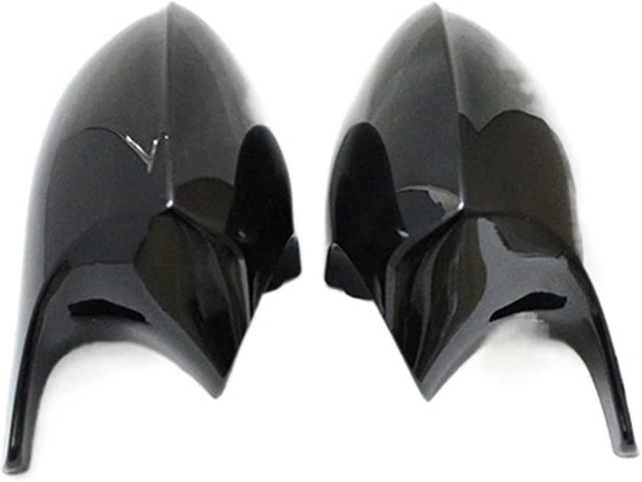 1pair Fit for BMW E87 E81 E82 E90 E91 E92 E93 Rear View Side Case Trim Car Rearview Mirror Cover Rearview Mirror Cover (Color : ABS Black-01, Size : 1)