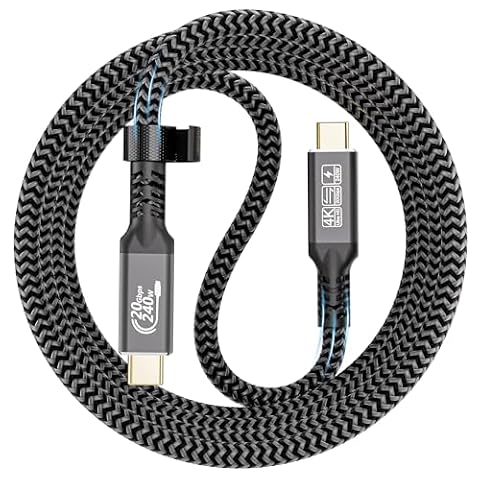 CAKOBLE USB C Cable 2m 240W 3.2 Gen2, 20 Gb/s Charging Cable with 4K@60Hz Thunderbolt 4 Compatible with i-Phone 16, MacBook iPad Pro, Samsung S24/S22