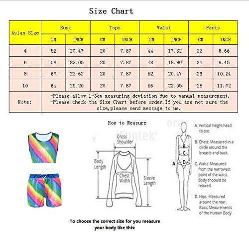 DYNWAVE Conjunto de 2 Peças de Maiô de Ginástica Sem Mangas para Meninas E Meninas para Meninas -íri