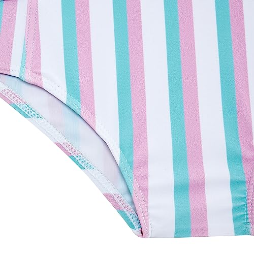 Image of RAISEVERN Baby Girls Swimsuit Ruffles Bathing Suits Cute Beach Sport Swimming Backless Summer One Piece Swimwear 2-7 Years
