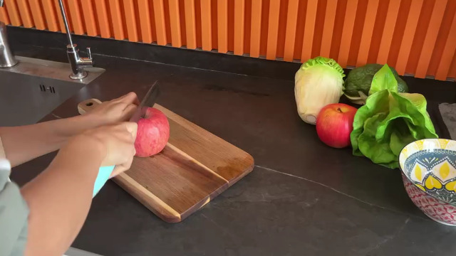 10 Piezas Tabla de Cortar de Madera de Acacia con Mango miniatura 7