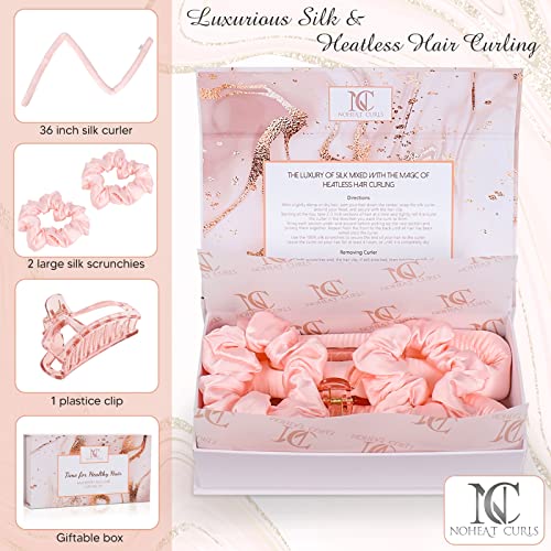 No Heat, Silk Ribbon Curler. Tik Tok Curls. Silk Curling Ribbon For Hair Set. Heatless Hair Curling Kit For Long Hair And Straight Hair, Silk Curling Rod To Transform To Sexy, Curly, Wavy Curls! #TOP1