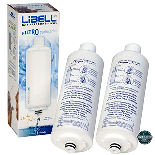 Kit 2 Filtro Refil Libell Purificador De Água Acqua Flex Original Libell Press Acquaflex Eletrônico
