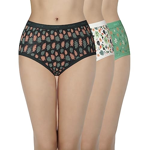 Image of Amante Printed Cotton Full Brief Panty Pack(Pack of 3)