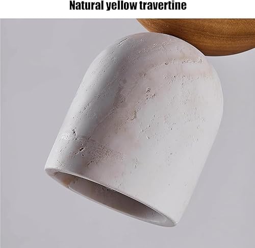 Miniatura 6 de Dining Room Pendant Lights Fixtures Modern Cylinder Yellow Travertine Chandeliers Japanese Style Vintage Solid Wood Hanging Lamp for Kitchen Island