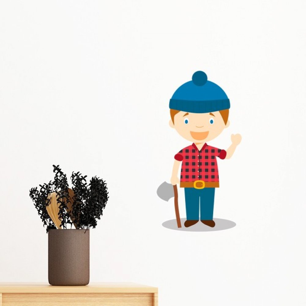 Sticker mural cartoon Canada amovible pour déco de chambre d'enfant | DIYthinker 30cm