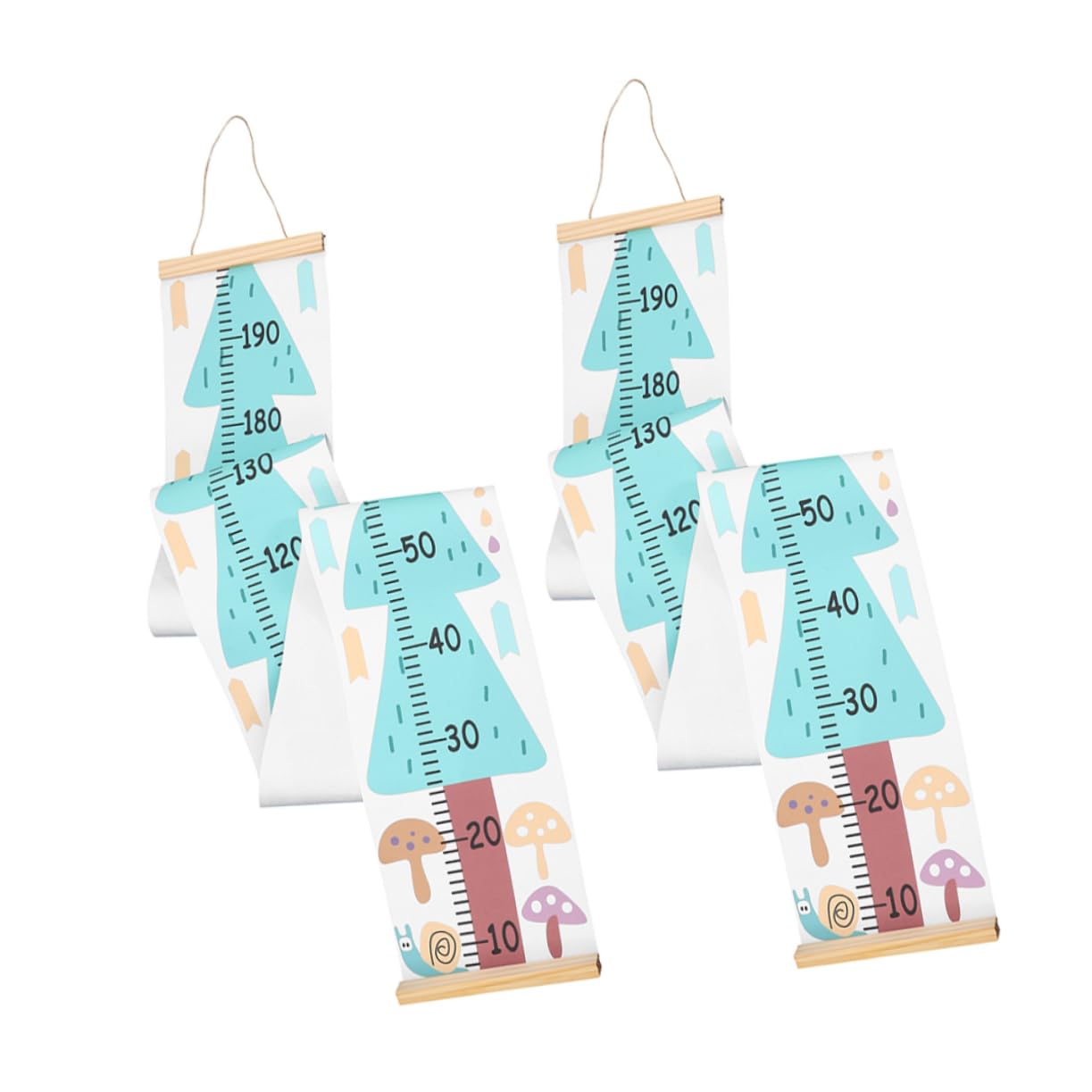 Totority 2pcs Boys and Girls Height Growth Chart Minimalist Wall Decor Ruler for Nursery Height Measurement Tracker Photography Decor Christmas Tree