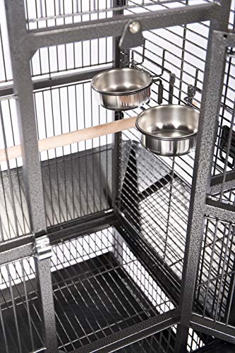 Prevue Pet Products Wrought Iron Select Bird Cage Black Hammertone 3151Blk, 18'' X 18'' X 57'' #TOP4