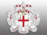 London Coat of Arms Shaped Sticker (Crest City UK England)