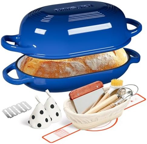 Enameled Cast Iron Dutch Oven for Bread Baking - incl. Sourdough ...