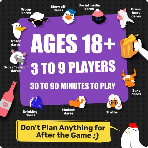 Tipsy Chicken Fun Drinking Card Games For Adults - Adult Drinking Games For Adults Party Game Night - Adult Board Games For Groups And Parties - Drunk Card Games Adults, Fun Games For Adults Party #TOP1