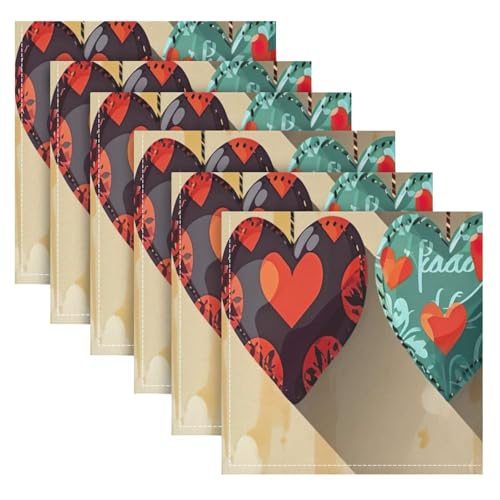 Servilletas de Tela Qilmy Corazón Día San Valentín x4 miniatura 6