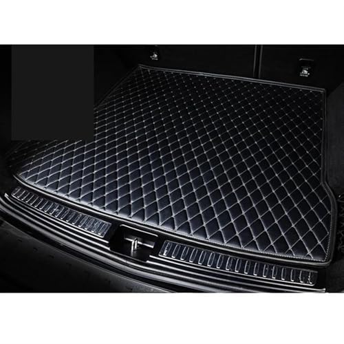 Tapis de coffre pour Citroen DS7 2018-2022 en cuir PU noir beige