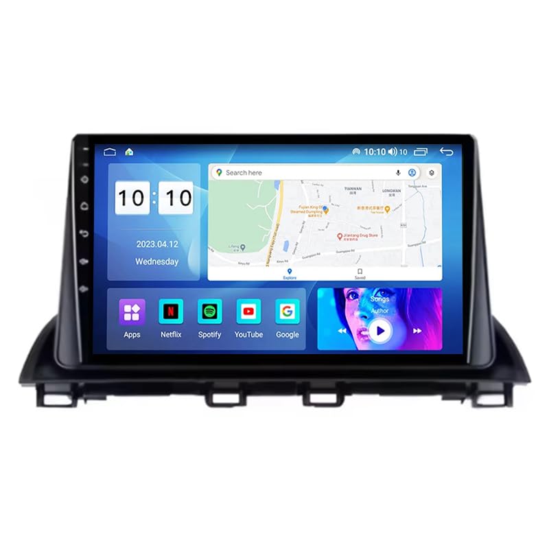 Navegación GPS para Mazda Axela 2013-2016 con Android 15 y pantalla de 9 pulgadas