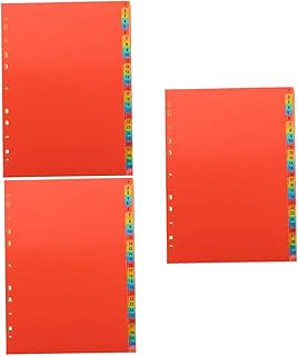 Abaodam 3 Conjuntos Divisor De Índice A4 6 Separadores De Guias Divisores De Fichário Protetor Organizador De Fichário De Plástico Divisores De Guias De Plástico Pastas De Plástico