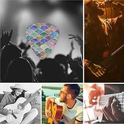 Lot de 12 médiators colorés en forme d’écailles de sirène pour guitare électrique, basse, acoustique, cadeau pour les amateurs de guitare avec boîte - Les Beatles, Paul McCartney, John Lennon, RIngo Starr, George Harrison Lot de 12 médiators colorés en forme d'écailles de sirène pour guitare électrique, basse, acoustique, cadeau pour les amateurs de guitare avec boîte – Image 7