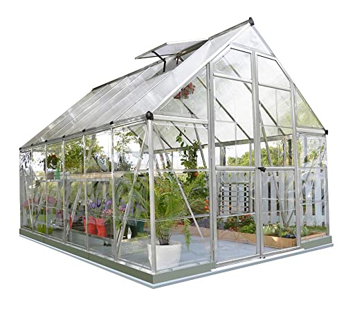 Palram - Canopia Aluminium Gewächshaus Balance 812 | Anthrazit | 367x244x229 cm