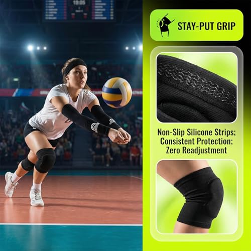 Ziyonix Confezione Da 4 Ginocchiere Pallavolo, Supporto Morbido Manicotti Pallavolo, Per Danza Pallavolo Basket Yoga, Ginocchio Per Uomo, Donne, E Ragazzi Taglia - 4