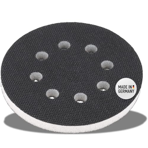 Softauflage 125mm 8-Loch aus Schaum (weich), Interface-Pad soft, Buffer Pad für Schleifteller/Polierteller und Klett-Schleifpapier - DFS