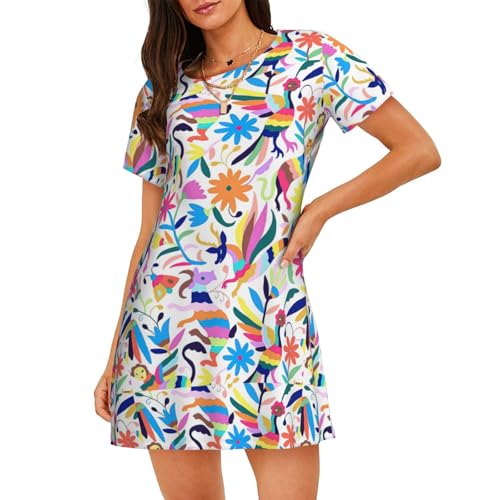 Chemise de nuit Otomi pour femme avec des finitions soignées en tissu premium