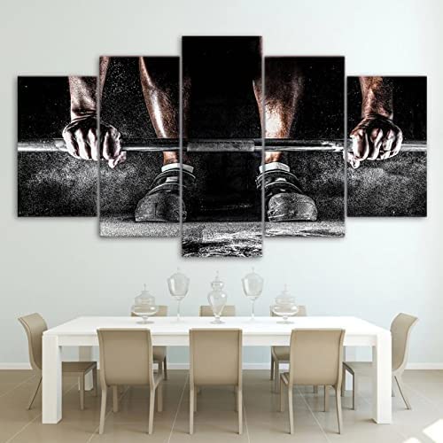 Toile imprimée HD paysage urbain déco murale premium 5 pièces avec cadre bois