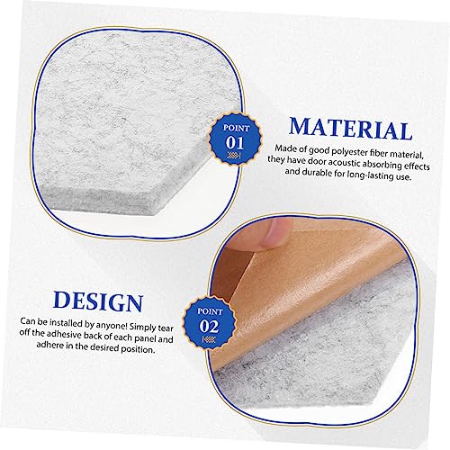 VICASKY 12pcs paneles hexagonales para aislamiento acústico para paredes, techos y puertas, reducción de ruido para estudios en casa y oficinas miniatura 5