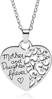 The Love Between Mother and Daughter Is Forever Hollow Heart Necklace Pendant Mom Daughter Mom Daughter Jewelry from Daughter Mom Best Gift