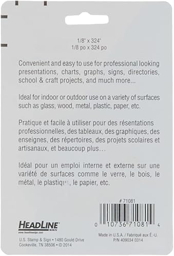 Miniatura 3 de Headline Sign 73081 - Cinta de arte gráfico, color negro, 18 pulgadas de ancho, 324 pulgadas de largo
