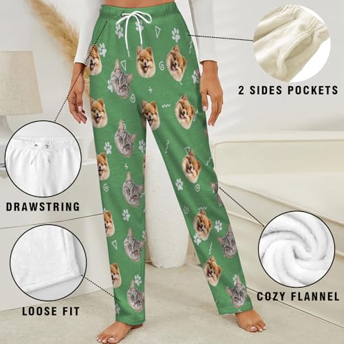 Personalized Flannel Pajamas Pants with Photo for Men Women Custom Pajama Bottoms Customized Picture PJ Pants Custom Gifts2