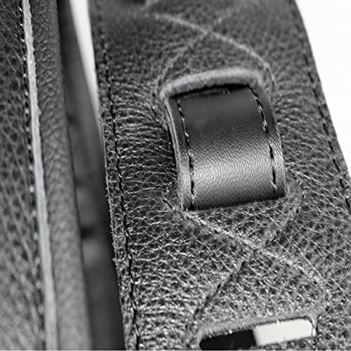 Correia De Couro Luxo Basso Classic Vaqueta Preta