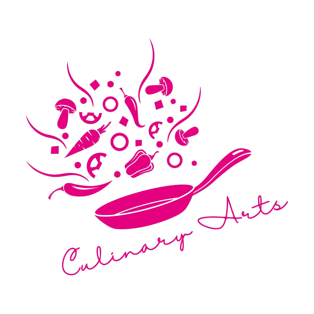 Mural and Wall Vinyl Decal Culinary Arts Kitchen DΓ©cor Restaurant Logo Cooking 54x60.5cm It Won't Fall Off Large Rosered