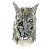 Odowalker Halloween Werewolf Costume Wolf Head Mask for Cosplay Costume Man Women Girls Boys Kids Unisex (head)