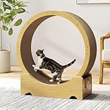 COZIWOW Cat Exercise Wheel 34" - Large Treadmill with Scratching Pad & Locking Mechanism - Promotes Indoor Cats' Health and Fitness