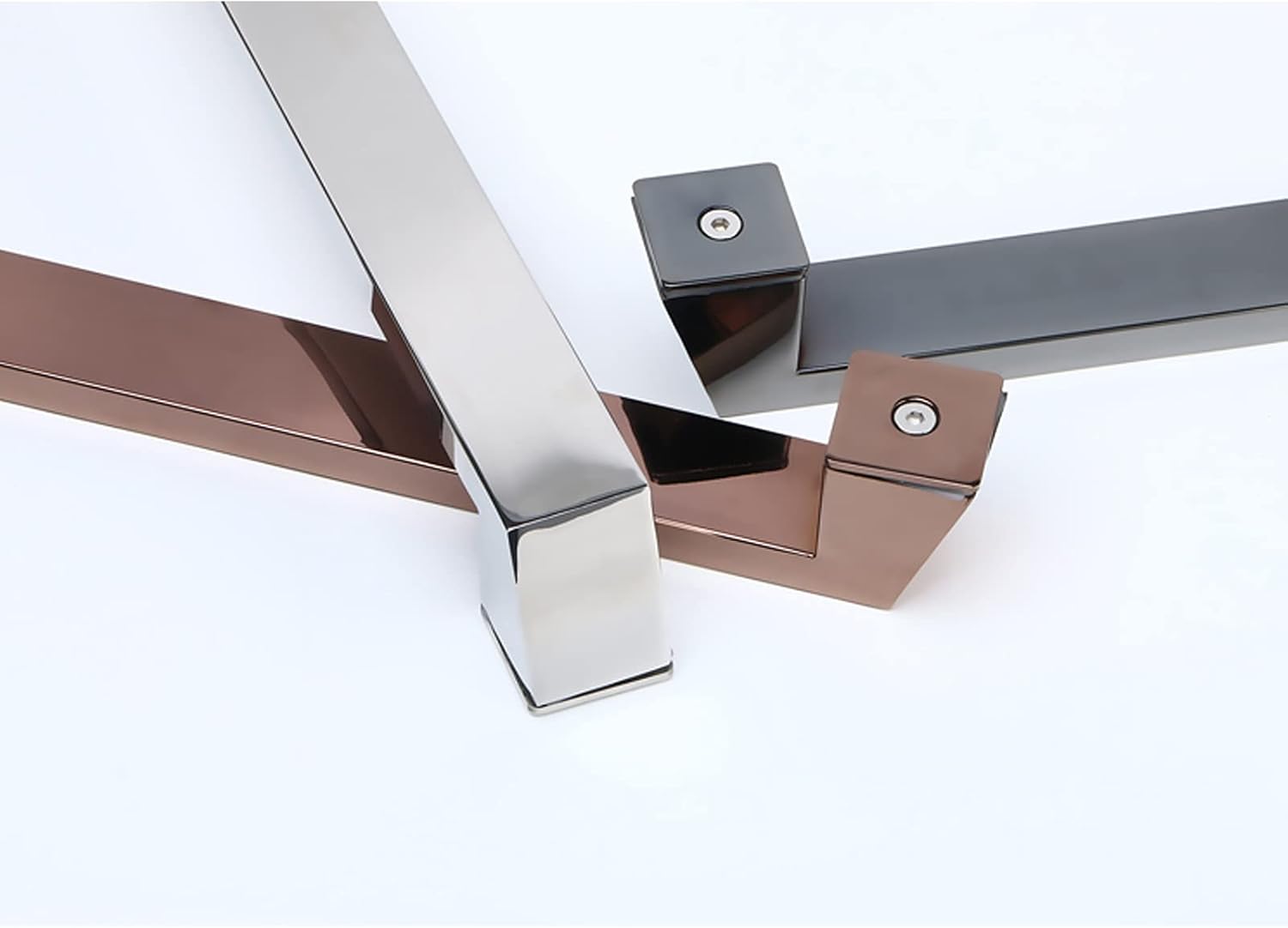 Glass Handle Shower Door Knob，Heavy Duty Stainless Steel Bathroom Shower Pull Push Door Handles,Hole Center Spacing 440mm (Color : B, Size : 440mm)