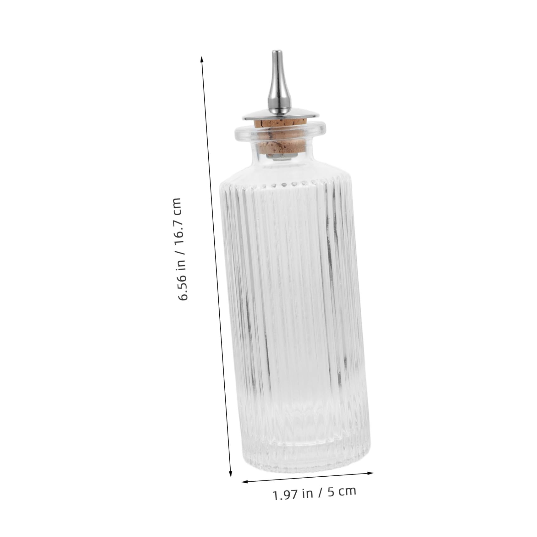 Homoyoyo 4 Piezas Botella de Vidrio para Amargos con Tapón de Corcho de Roble Botella Lidded para Cócteles para Vino con Sello Hermético Diseño Resistente para Barras y Uso Prolongado