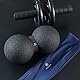 BODYMATE Großer Faszien-DUO-Ball Schwarz, Selbstmassage-Ball für Faszientraining, Durchmesser 12cm Länge 24cm