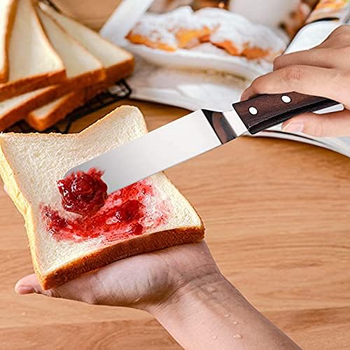 LxwSin Icing Spatula Set, Angled Spatula Set, 3 Pcs Stainless Steel Angled Cake Decorating Offset Spatula Professional Baking Frosting Palette Knife with Non-Slip Handle for Frosting Pastries Cupcakes