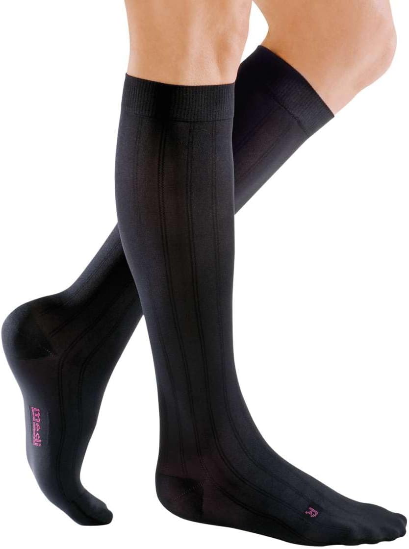 Mediven for Men Classic - 30-40 mmHg Calf High Compression Stockings, Closed Toe Leg Circulation Dress Socks, Leg Support Coverage