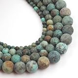 MATERIAL - 100% genuine real gemstone natural stone beads. SIZE - Dia：6mm;Hole Dia：1mm.About 60pcs beads，Come with a string. WIDE USAGE - Our unique stone beads are great value for art crafts, jewelry making and design, necklaces, bracelets, earrings...