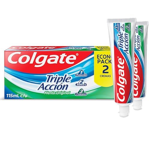 Colgate Pasta Dental Triple Acción Menta Original 2 x 115 ml + Regio Suspiros de Lavanda Papel Higiénico 18 rollos 230 hojas dobles
