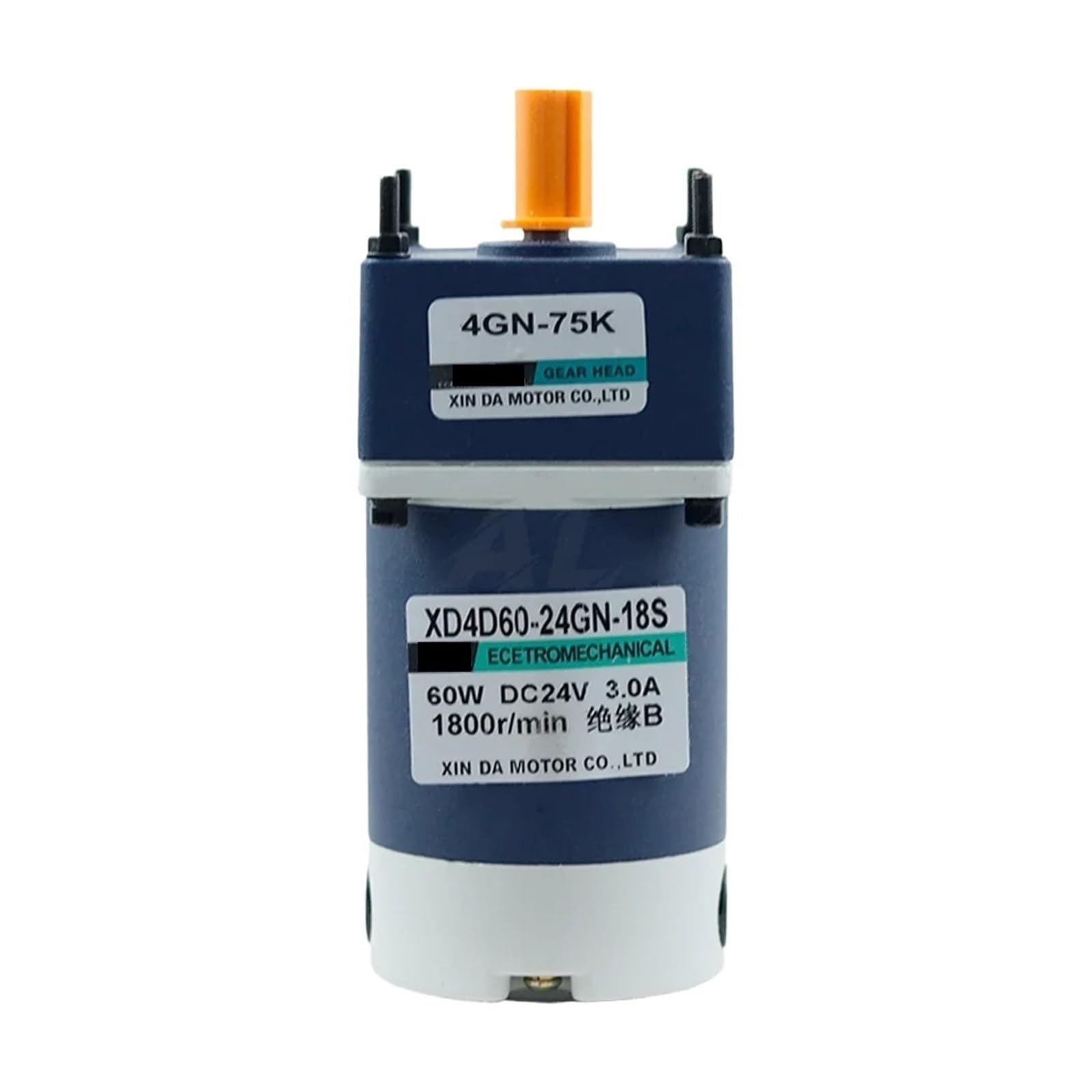 Motore riduttore di velocità DC piccolo con regolazione da 12V a 24V, motore elettrico ad alta coppia 60W, bassa(100 rpm,12V)